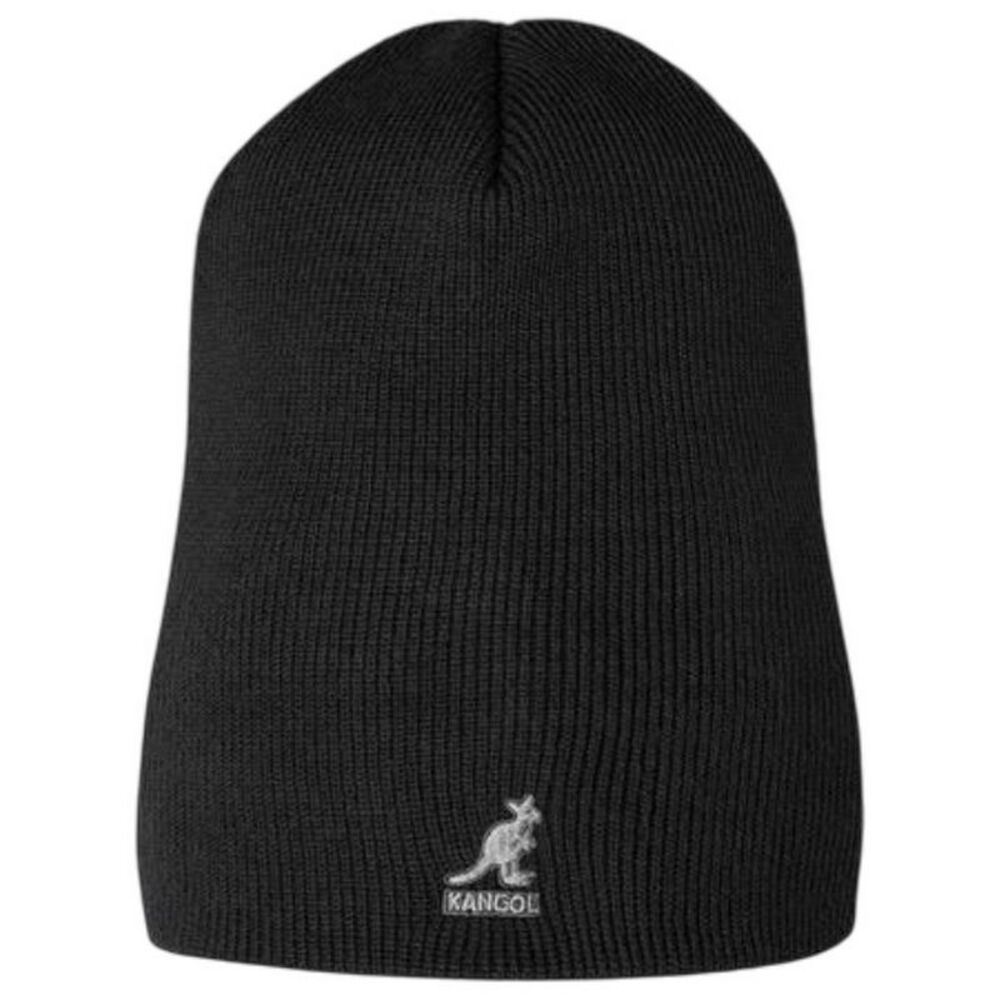 Kangol Embroidered Logo Acrylic Pull-On Beanie / Black